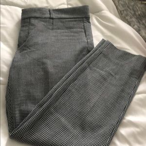 black and white pants